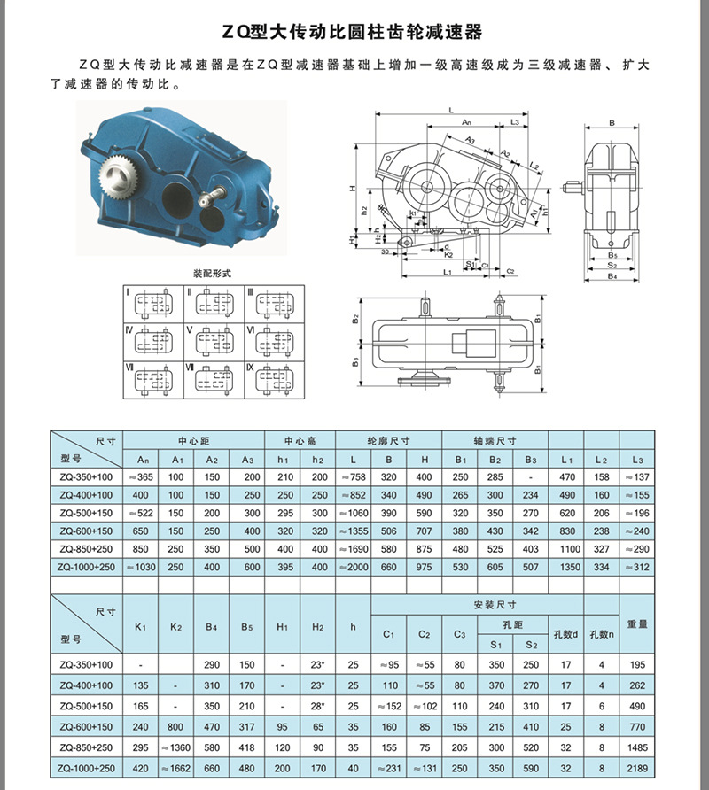 ZQD大速比減速機結構圖